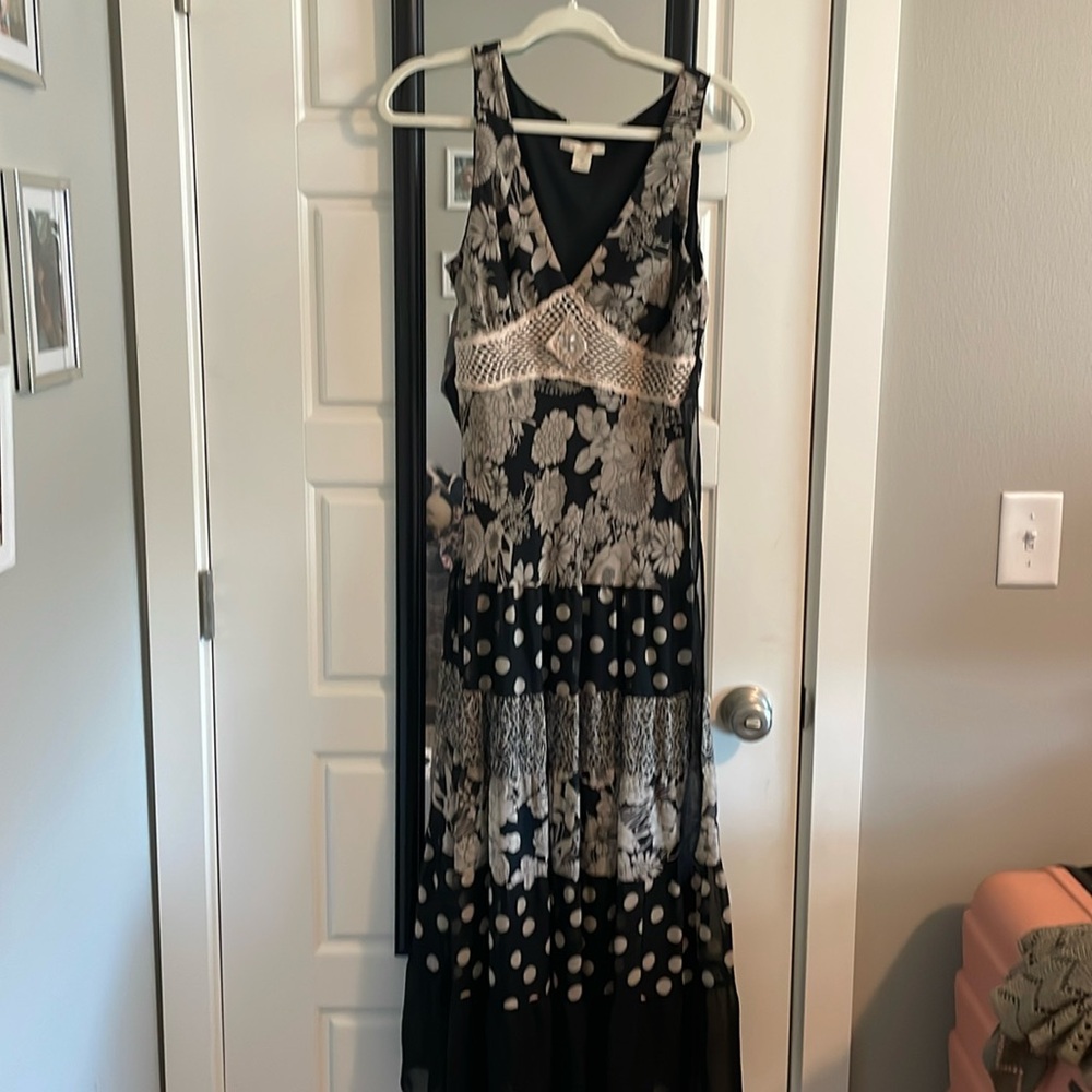 Vintage Jonathan Martin Multi Patterned Dress Wit… - image 1